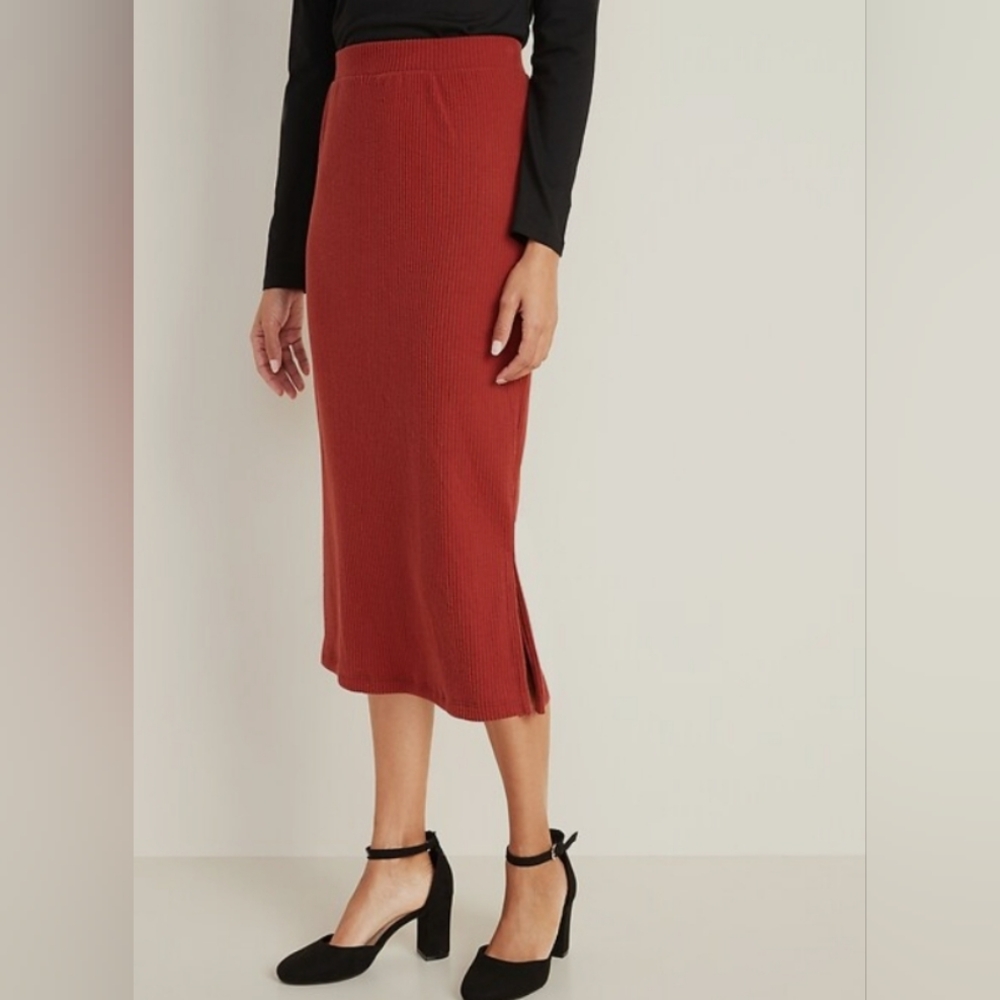 Old Navy Terracotta Midi Skirt